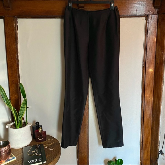 SOLD Black Silk Moda International Trousers - Picture 2 of 6